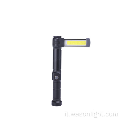 3 * AA Lampada da lavoro ruotabile COB con clip tascabile